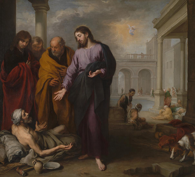 Painting: Christ healing the Paralytic at the Pool of Bethesda