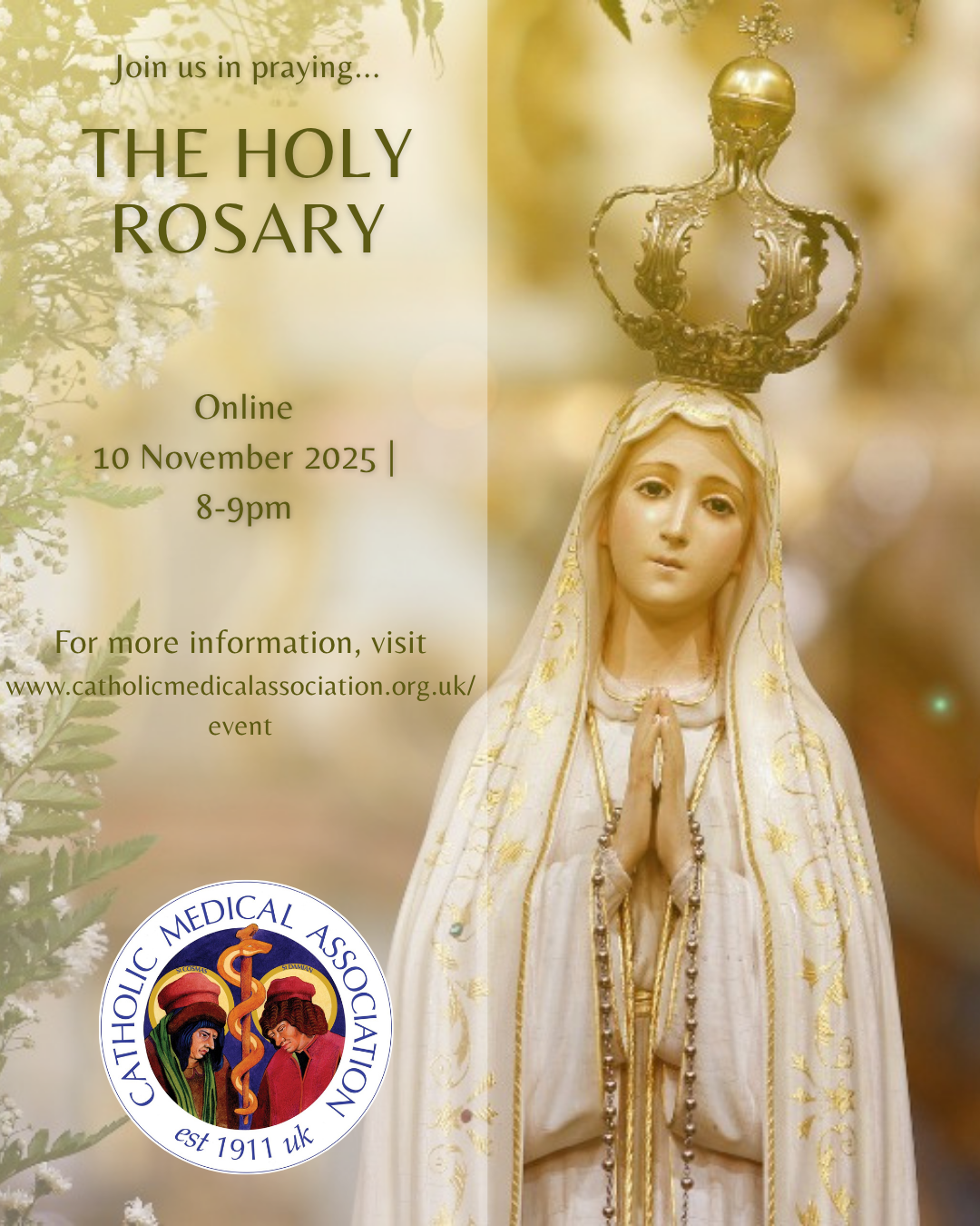 CMA UK Monthly Rosary Poster