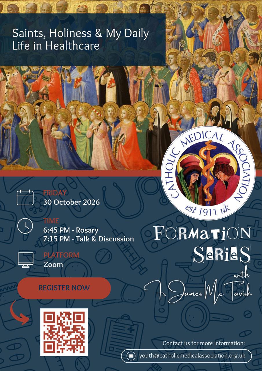 Saints, Holiness and My Life in Healthcare - CMA Formation Series Flyer